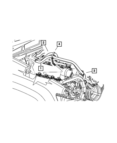 Air Conditioner and Heater Plumbing for 2007 Jeep Grand Cherokee #3