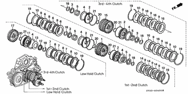 AT Clutch (1) for 1997 Acura CL #0