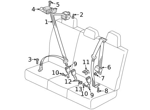 Rear Seat Belts for 2025 Volkswagen Atlas Cross Sport #0