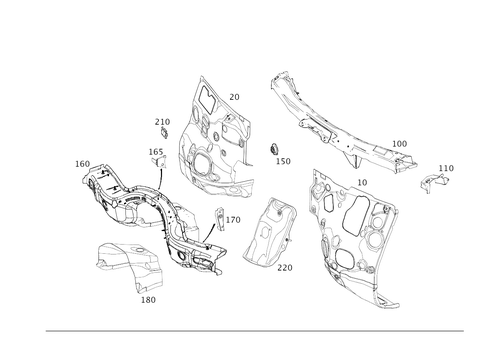 Fire Wall and Connection Parts for 2021 Mercedes-Benz CLS53 AMG #0