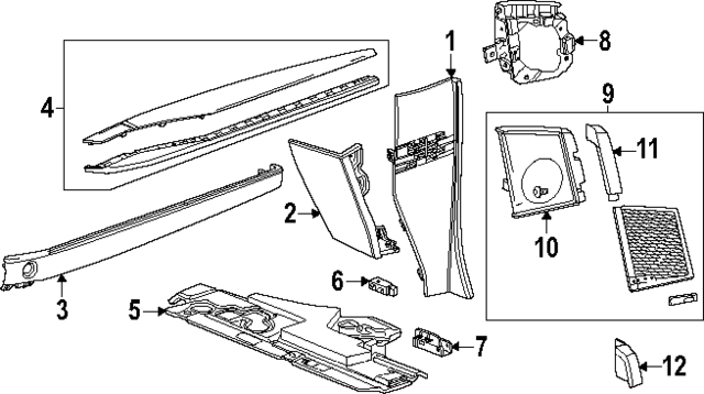 85727787 - : Trim Pad for Cadillac: Escalade, Escalade ESV Image