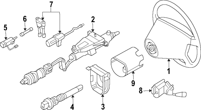 17146208239B51 - Steering: Shroud for Mercedes-Benz Image