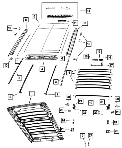 Roof for 2024 Jeep Wrangler #1