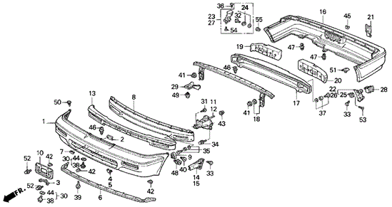 Bumper for 1994 Acura Vigor #0