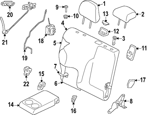 Rear Seat Components for 2025 Subaru Forester #0