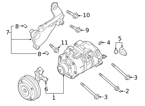 A/C Clutch & Compressor for 2020 Lincoln Nautilus #0