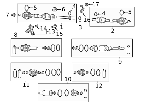 Drive Axles for 2016 Mazda 6 #0