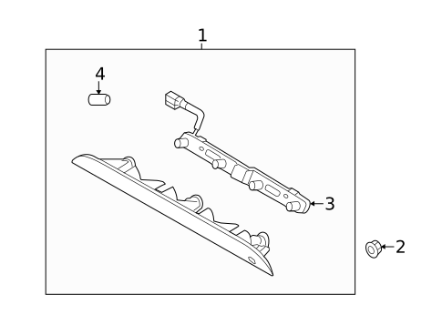 High Mounted Stop Lamp for 2014 Hyundai Accent #0