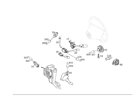 Switch for 2009 Mercedes-Benz CLK350 #0