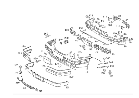 Front Bumper for 1999 Mercedes-Benz E430 #4