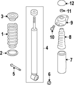 5C0513025R - Suspension: Shock for Volkswagen Image