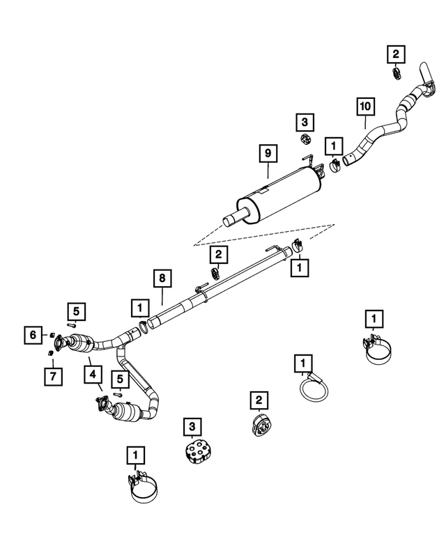 55398268AH - Exhaust: Exhaust Extension Pipe for Mopar Image image