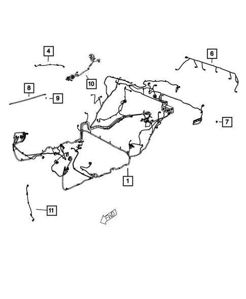 Wiring-Body and Accessories for 2016 Dodge Challenger #0