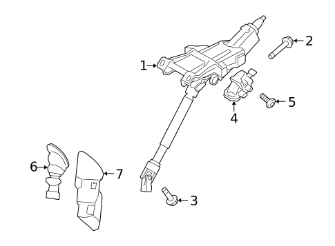 Steering Column Assembly for 2013 Land Rover LR2 #0