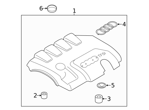 Engine Appearance Cover for 2015 Audi A6 #0