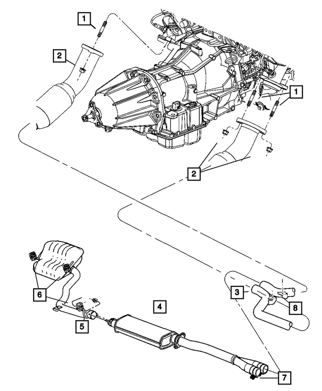 68002134AA - : Catalytic Converter, Export for Mopar Image