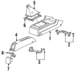 77291SM4A51ZA - Body: Console for Honda: Accord Image