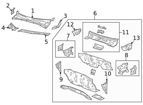 Cowl for 2010 Mazda Tribute #0