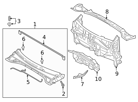 Cowl for 2018 Kia Niro #0