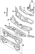 F8RZ5400124AF - Body: Center Cross-Member for Ford Image