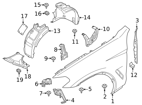 Fender & Components for 2024 BMW X4 #0