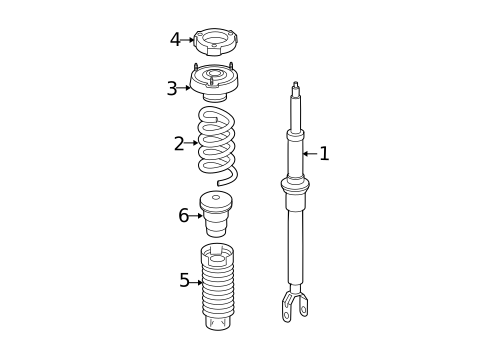 Shocks & Components for 2009 Mercedes-Benz E 63 AMG&reg; #3
