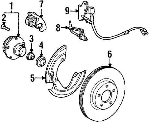 Front Brakes for 1993 Lincoln Mark VIII #0