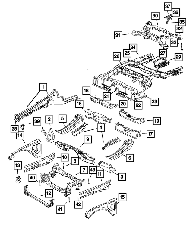 68242706AA - Frame, Bumper and Fascia: Crossmember Isolator, Right for Mopar Image image