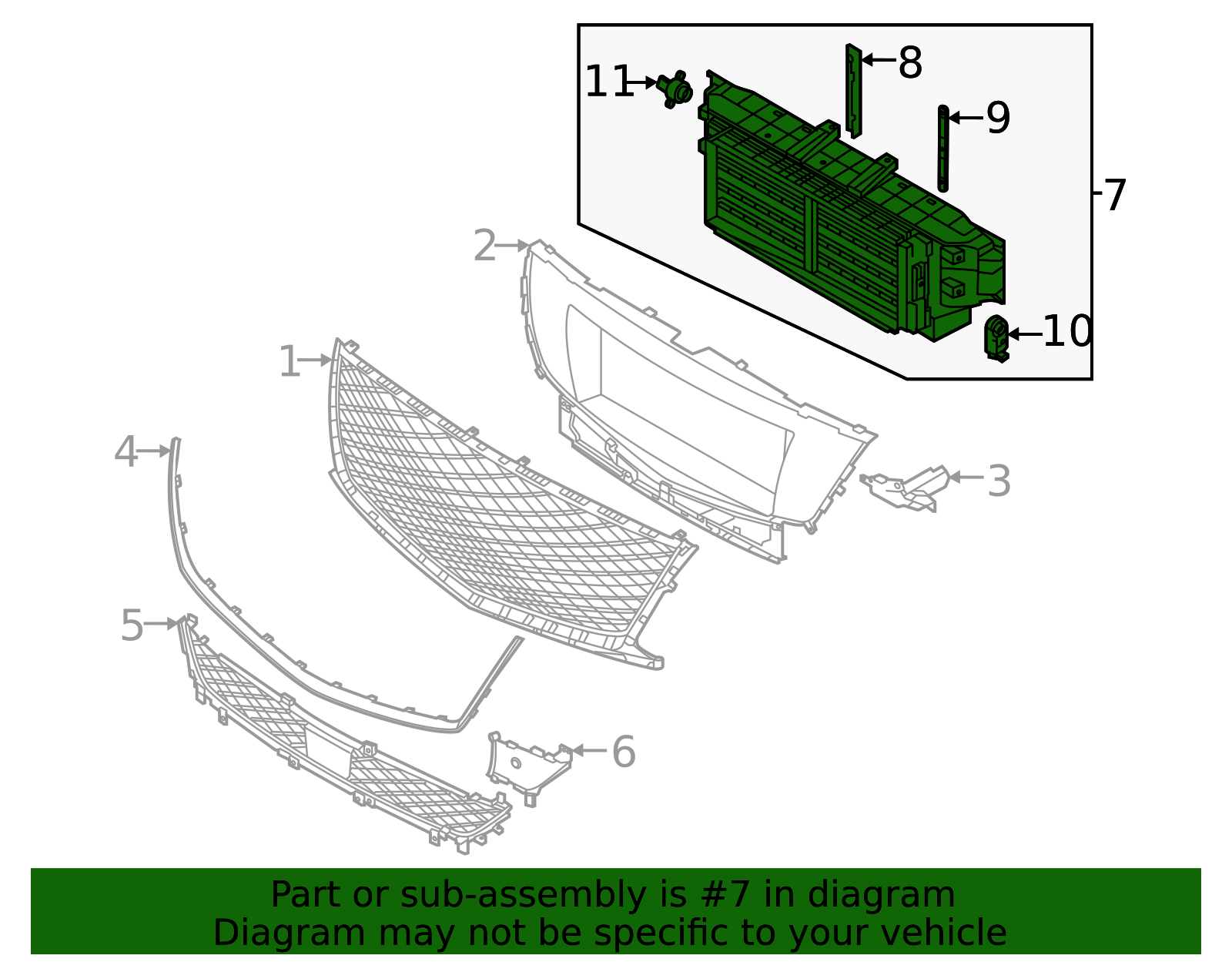 86950 Hyundai - 86950-T6100 - Radiator Shutter Assembly - 2021-2024 Genesis ...