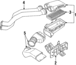 F6TZ9647FA - Engine: Air Cleaner Assembly Bracket for Ford: Bronco, E-150 Econoline, E-150 Econoline Club Wagon, E-250 Econoline, E-250 Econoline Club Wagon, E-350 Econoline, E-350 Econoline Club Wagon, F-150, F-250, F-250 HD, F-350, F-Super Duty Image