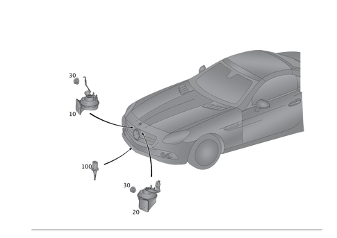 Horn and Outboard Temperature Indicator for 2016 Mercedes-Benz SLK300 #0