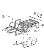 68420606AB - : Taillamp Jumper Wiring, Right for Mopar Image