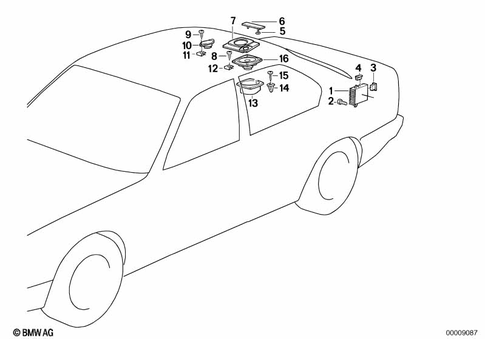 Single Parts Loudspeaker for 1992 BMW 740i #1