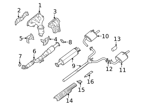 Exhaust Components for 2009 Nissan Altima #0