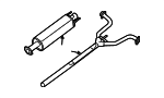 20300JA800 - Exhaust: Front Muffler for Nissan Image