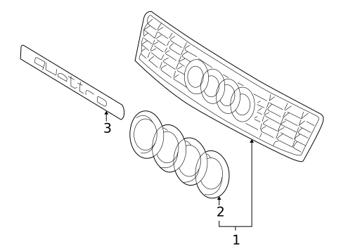 Grille & Components for 2004 Audi A4 Quattro #1