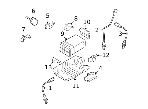 Emission Components for 2007 Hyundai Entourage #0