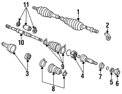Axle Shaft for 1993 Nissan NX #0