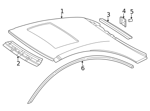 Roof & Components for 2001 Mercedes-Benz CL55 AMG #0
