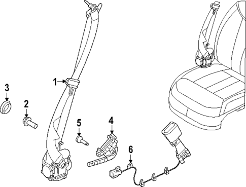 Seat Belt for 2023 Land Rover Range Rover Sport #0