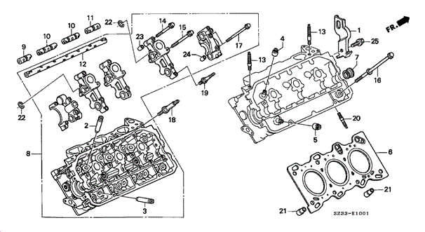 Cylinder Head (R.) for 2000 Acura RL #0