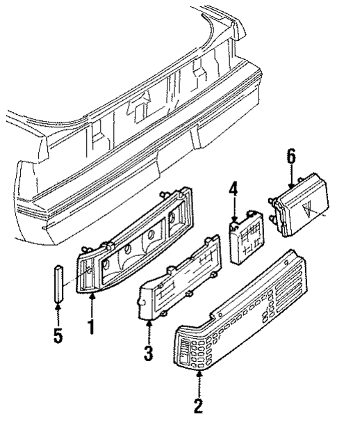 Tail Lamps for 1986 Pontiac Sunbird #2
