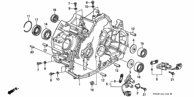 AT Torque Converter Housing (V6) for 1995 Honda Accord #0