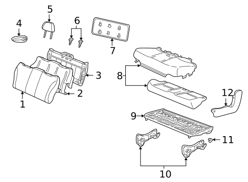 Rear Seat Components for 2005 Ford Freestar #2