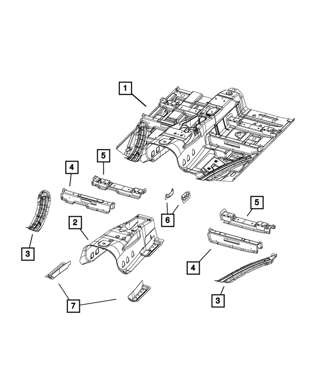 68174048AA - Body Sheet Metal Except Doors: Floor Pan Extension for Mopar Image