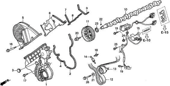 Camshaft - Timing Belt for 1996 Acura TL #0