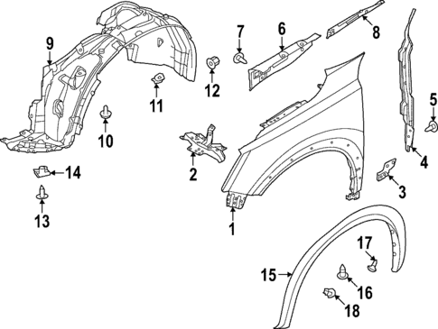 Exterior Trim - Fender for 2023 Nissan Pathfinder #0