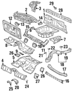 5830724040 - Body: Panel Below Lid for Lexus: SC300, SC400 Image