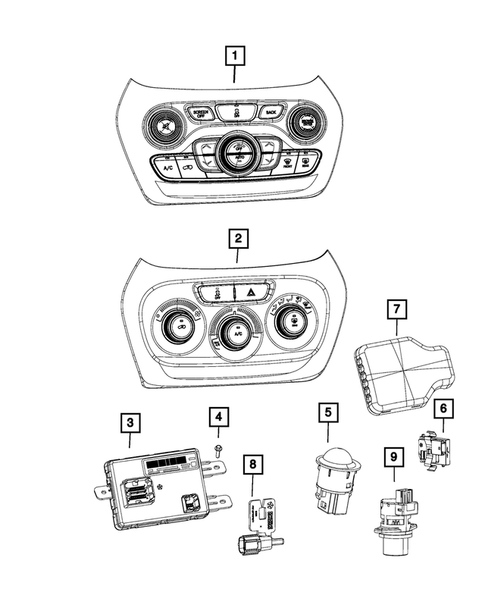 Air Conditioner and Heater Controls for 2019 Jeep Cherokee #0