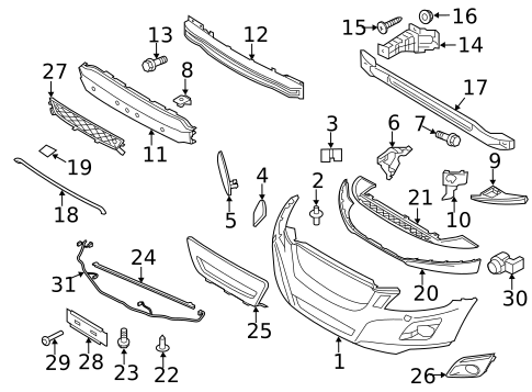 Bumper & Components - Front for 2013 Volvo XC60 #0